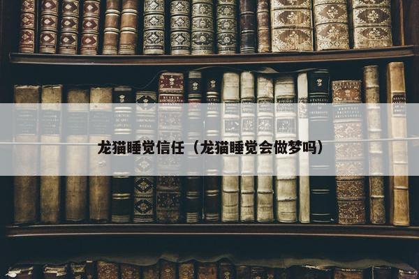 龙猫睡觉信任（龙猫睡觉会做梦吗）