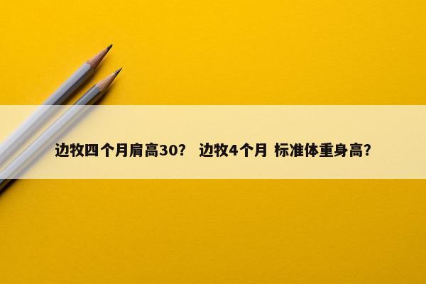 边牧四个月肩高30？ 边牧4个月 标准体重身高？