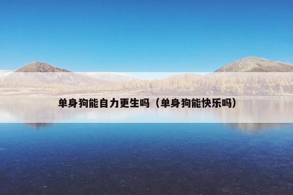 单身狗能自力更生吗（单身狗能快乐吗）