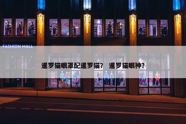 暹罗猫眼罩配暹罗猫？ 暹罗猫眼神？