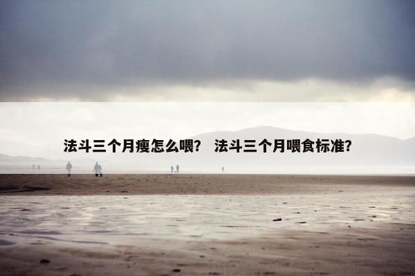 法斗三个月瘦怎么喂? 法斗三个月喂食标准?