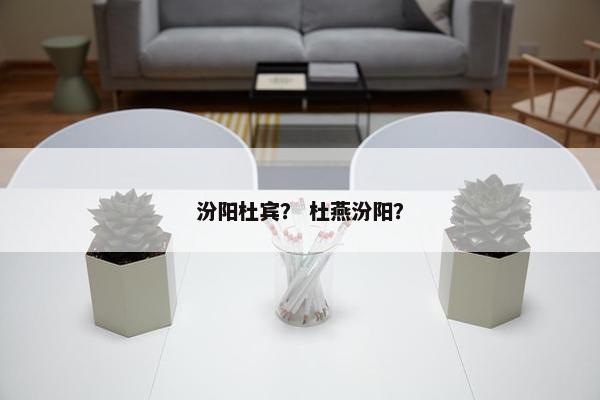 汾阳杜宾？ 杜燕汾阳？