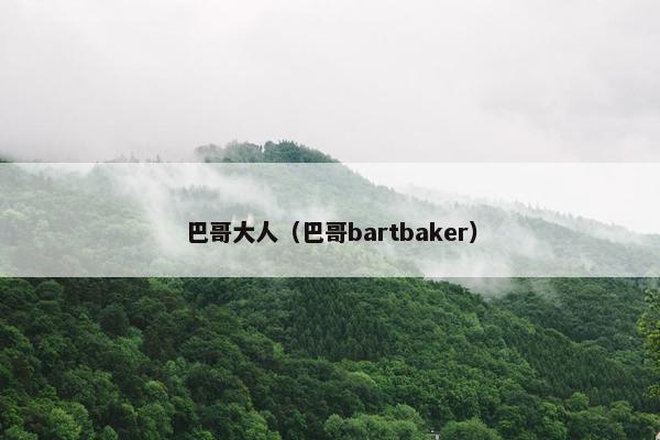 巴哥大人（巴哥bartbaker）