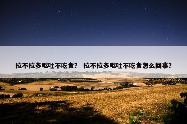 拉不拉多呕吐不吃食？ 拉不拉多呕吐不吃食怎么回事？
