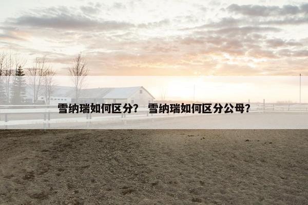 雪纳瑞如何区分？ 雪纳瑞如何区分公母？