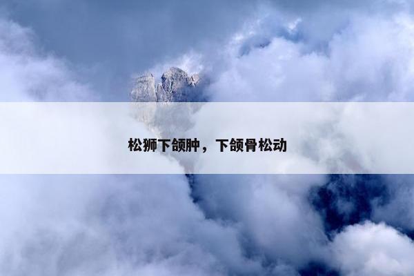松狮下颌肿，下颌骨松动