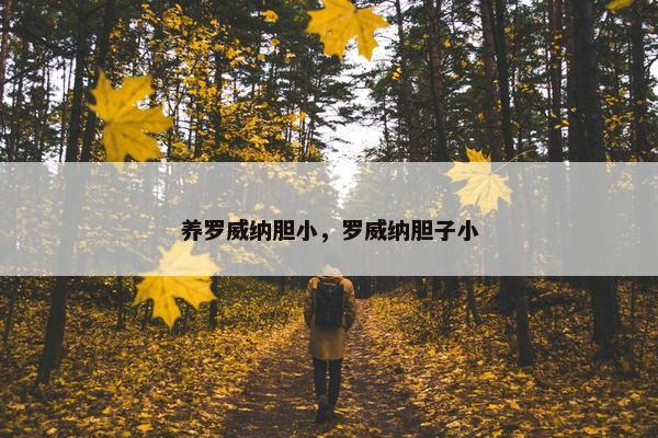 养罗威纳胆小，罗威纳胆子小