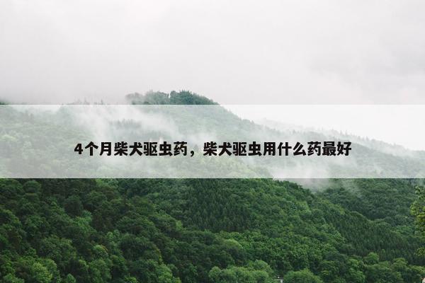 4个月柴犬驱虫药，柴犬驱虫用什么药最好