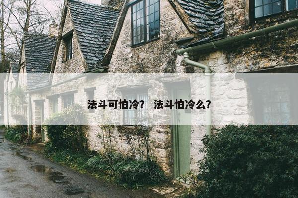 法斗可怕冷？ 法斗怕冷么？