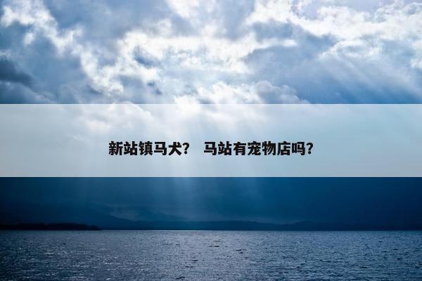 新站镇马犬？ 马站有宠物店吗？