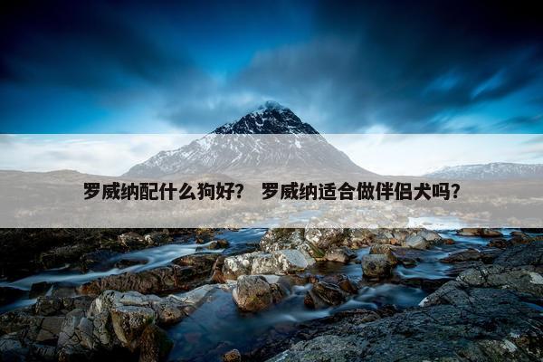 罗威纳配什么狗好? 罗威纳适合做伴侣犬吗?