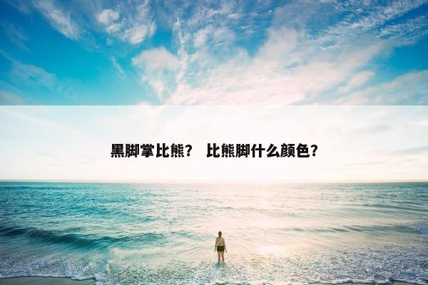 黑脚掌比熊？ 比熊脚什么颜色？