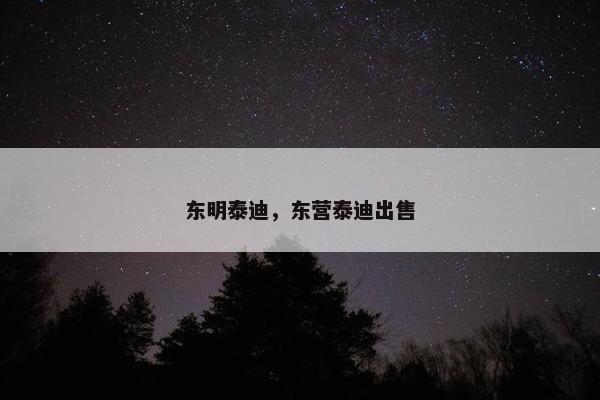 东明泰迪，东营泰迪出售