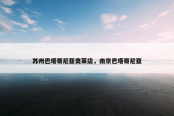 苏州巴塔哥尼亚奥莱店,南京巴塔哥尼亚