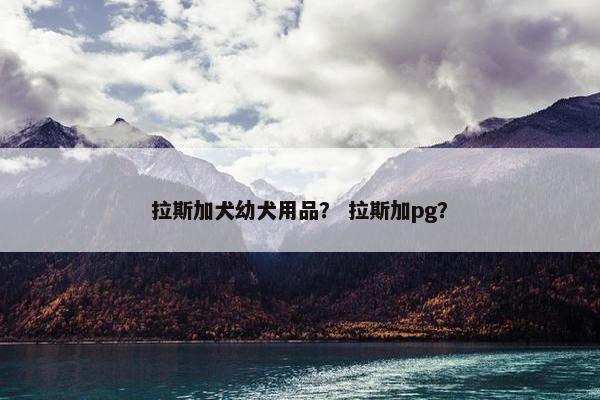 拉斯加犬幼犬用品？ 拉斯加pg？