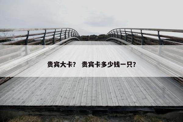 贵宾大卡？ 贵宾卡多少钱一只？