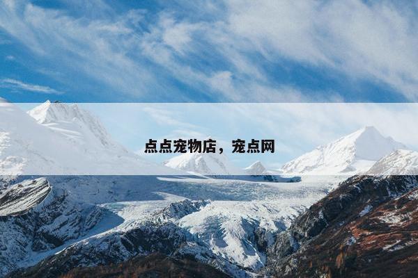 点点宠物店，宠点网