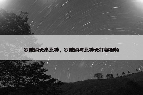 罗威纳犬串比特，罗威纳与比特犬打架视频
