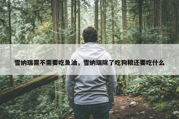 雪纳瑞需不需要吃鱼油，雪纳瑞除了吃狗粮还要吃什么